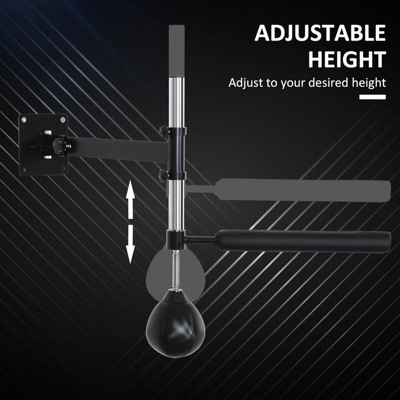 Soozier Lightweight Fast-Reflexes Speed Bag Boxing Punching Bag Wall Mount Height Adjustable, MMA, Martial Arts, and Boxing Equipment for Training at Home, Heavy-Duty, 9" H x 7" Dia. - Image 5